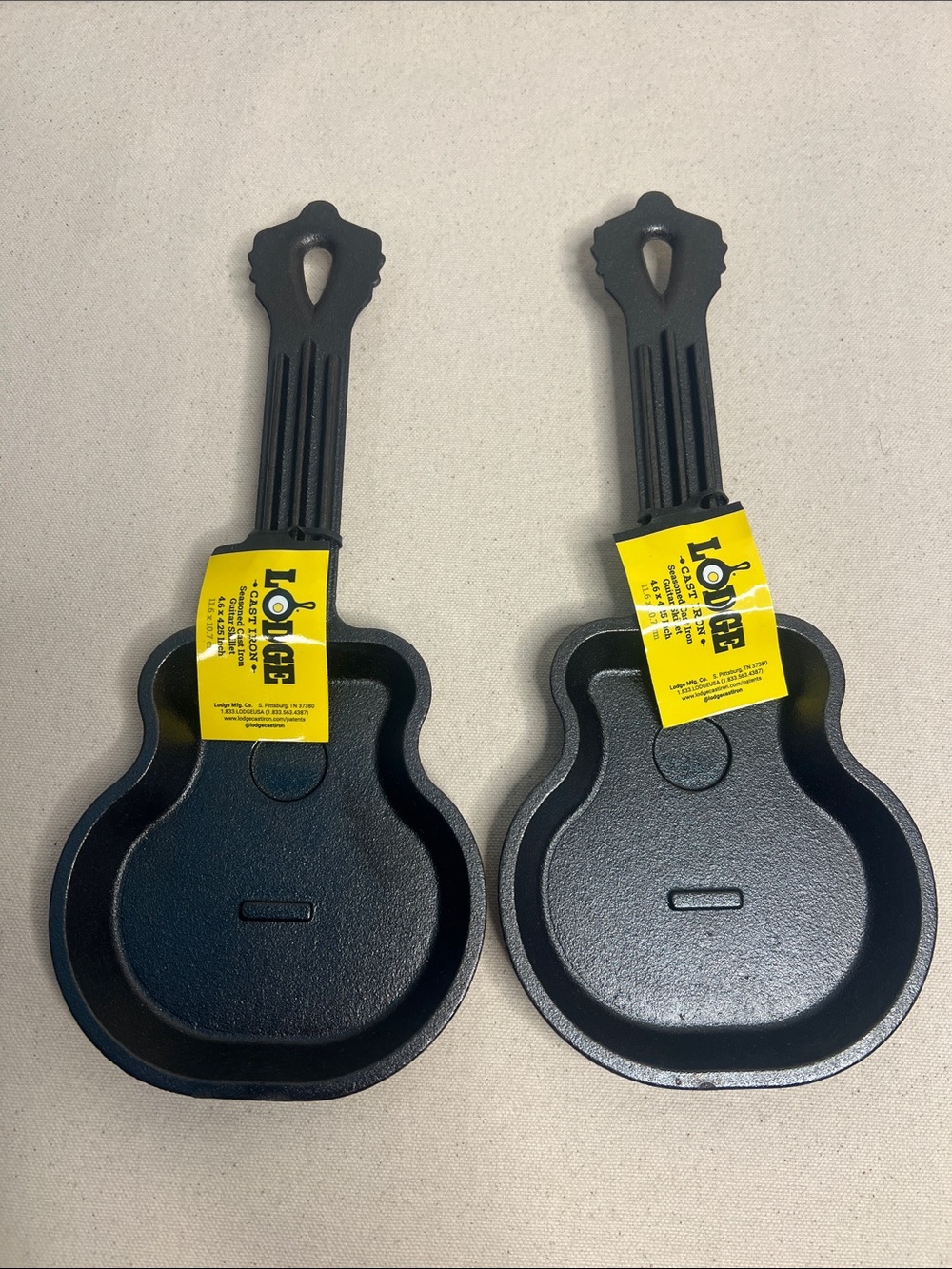 Lodge Cast Iron Guitar Skillet Pans - Black (Set of 2)